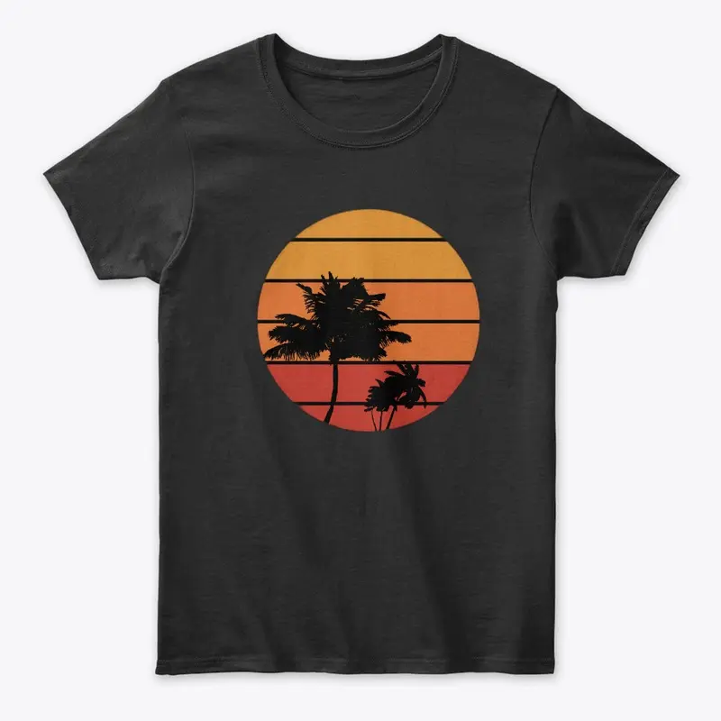 Retro Style Tropical Sunset Shirt